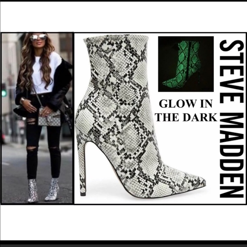 Steve Madden snake print boots
